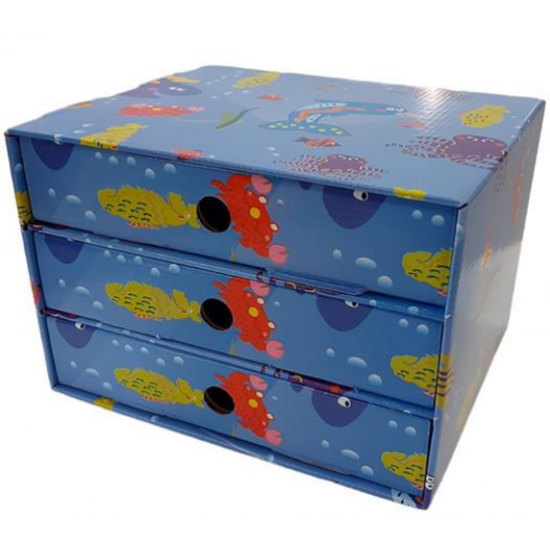 Νext συρταριέρα 3συρτ. "Ψαράκια" Α5 Υ17x20x25εκ.